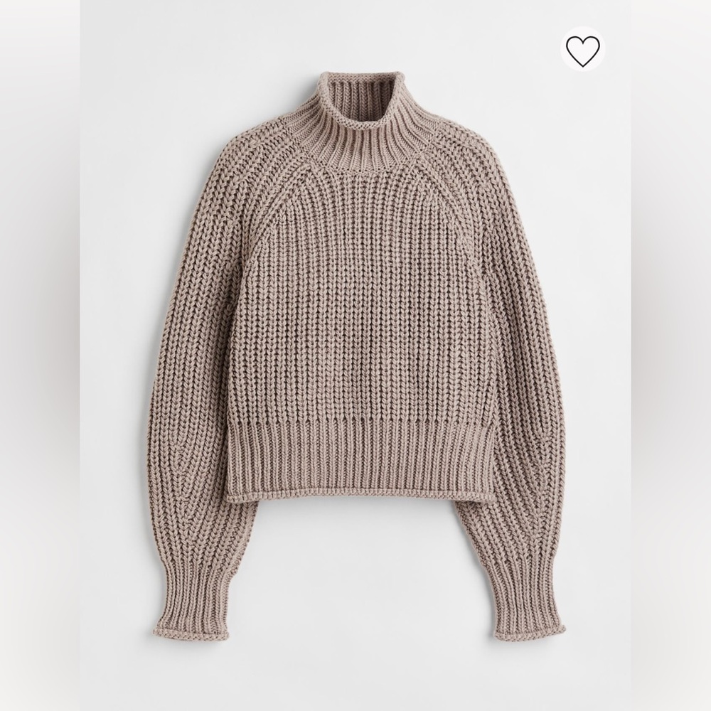 New with Tag—- Taupe Boxy Cable Knit Sweater!!